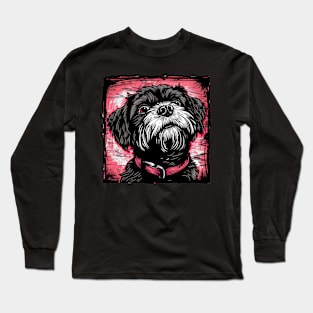 Retro Art Affenpinscher Dog Lover Long Sleeve T-Shirt